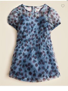 Crewcuts Blue Leopard-Print Chiffon Blouse